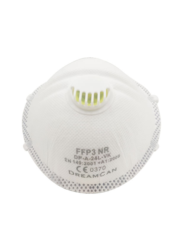 White Particle Filtering CE FFP3 EN149 Dust Mask Respirator